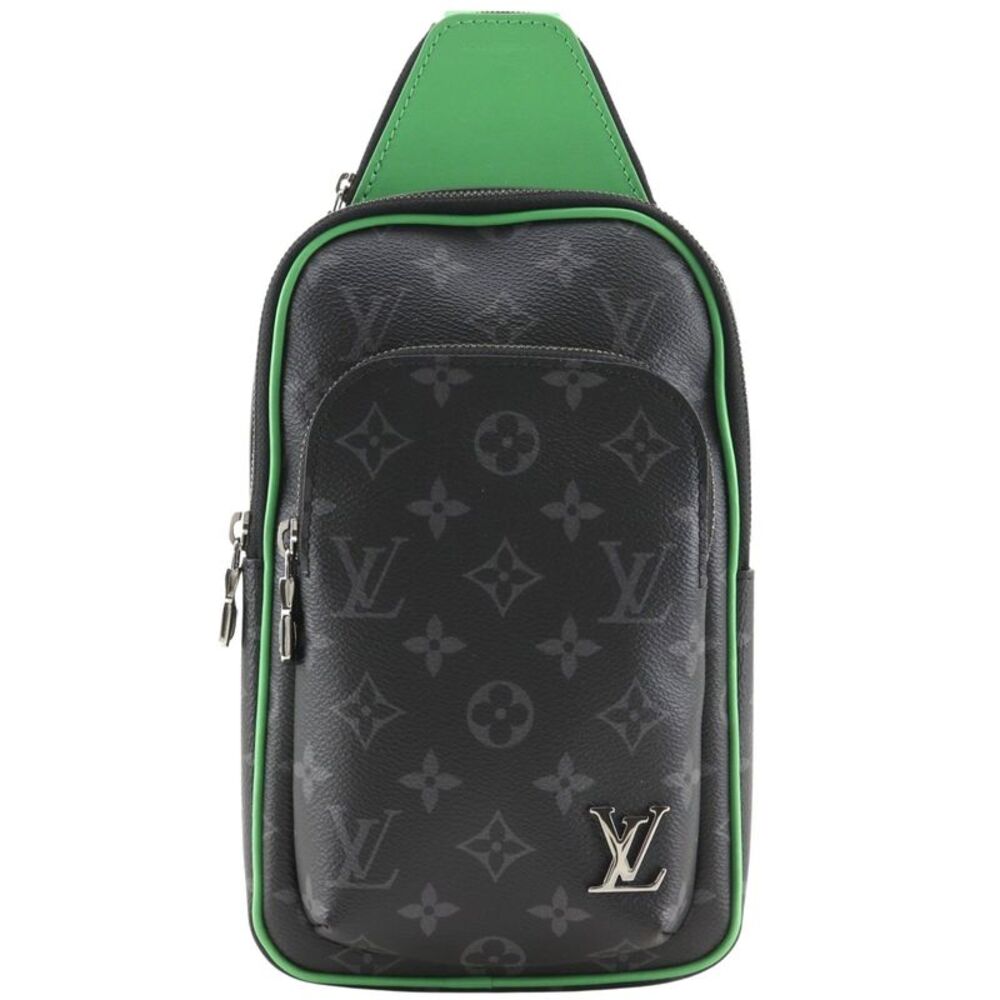 Louis Vuitton Avenue Sling Bag Nm Macassar Monogram Canvas Black Canvas Handbag
